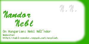 nandor nebl business card